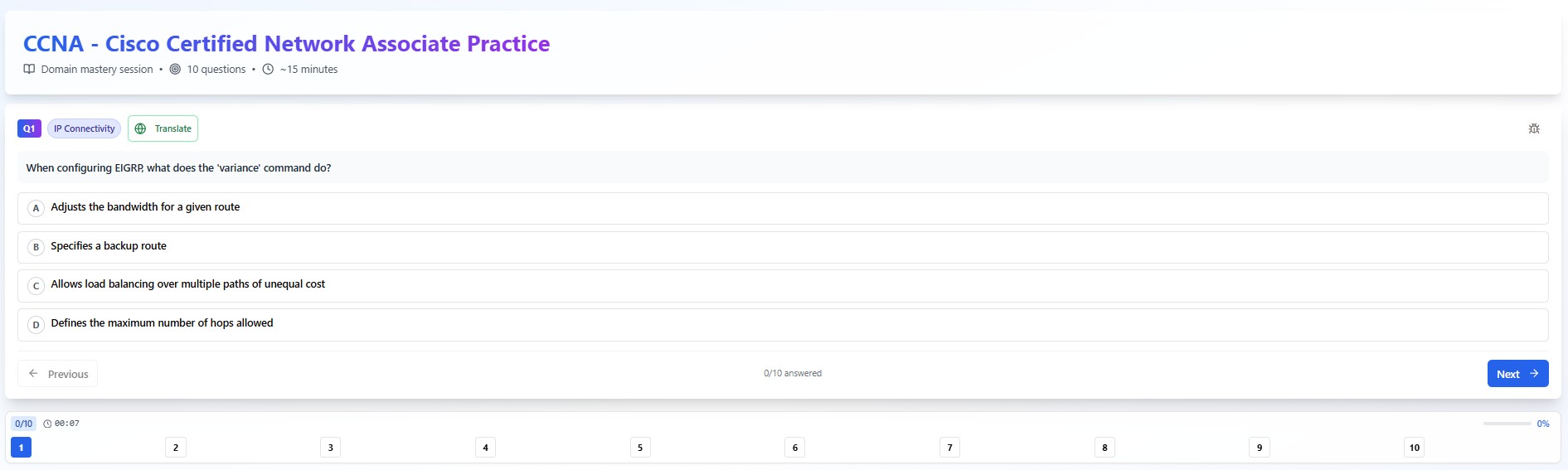 Domain Testing Interface